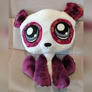 Littlest Pet Shop Purple & White  Panda Plush Big Eyes